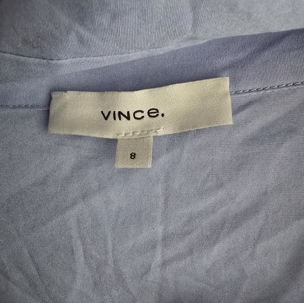NWT $425 Vince Long-Sleeve Short Wrap Shirtdress Size 8 - Picture 13 of 16